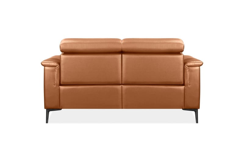 Sofa 2-seter Lund Kognac, PU, Manuell hvilestol - Kognac, PU, Manuell hvilestol - Møbler - Sofaer - Reclinersofaer