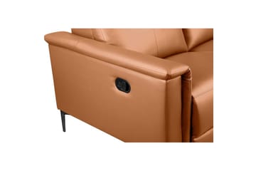 Sofa 2-seter Lund Kognac, PU, Manuell hvilestol - Kognac, PU, Manuell hvilestol - Møbler - Sofaer - Reclinersofaer