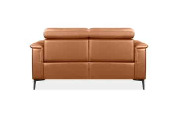 Sofa 2-seter Lund Kognac, PU, Manuell hvilestol - Kognac, PU, Manuell hvilestol - Møbler - Sofaer - Reclinersofaer
