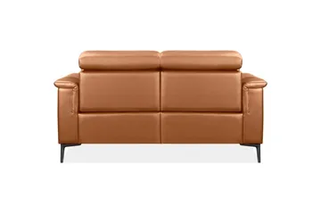 Sofa 2-seter Lund Kognac, PU, Manuell hvilestol - Kognac, PU, Manuell hvilestol - Møbler - Sofaer - Reclinersofaer