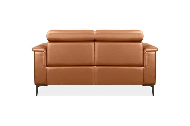 Sofa 2-seter Lund Kognac, PU, Manuell hvilestol - Kognac, PU, Manuell hvilestol - Møbler - Sofaer - Reclinersofaer