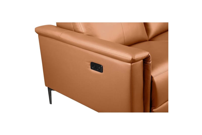 Sofa 2-seter Lund Kognac, PU, Elektrisk recliner - Kognac, PU, Elektrisk recliner - Møbler - Sofaer - Reclinersofaer