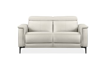 Sofa 2-seter Lund Krem, Lær/PU, Manuell hvilestol - Krem, Lær/PU, Manuell hvilestol - Møbler - Sofaer - Reclinersofaer