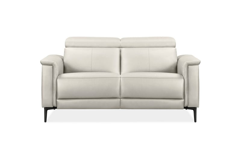 Sofa 2-seter Lund Krem, Lær/PU, Manuell hvilestol - Krem, Lær/PU, Manuell hvilestol - Møbler - Sofaer - Reclinersofaer
