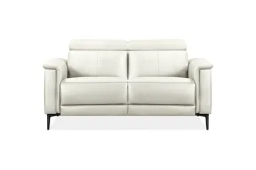 Sofa 2-seter Lund Krem, PU, Manuell hvilestol - Krem, PU, Manuell hvilestol - Møbler - Sofaer - Reclinersofaer