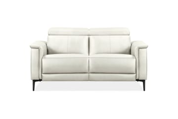 Sofa 2-seter Lund Krem, PU, Manuell hvilestol - Krem, PU, Manuell hvilestol - Møbler - Sofaer - Reclinersofaer