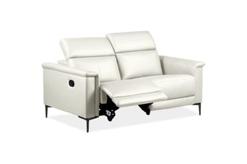 Sofa 2-seter Lund Krem, PU, Manuell hvilestol - Krem, PU, Manuell hvilestol - Møbler - Sofaer - Reclinersofaer