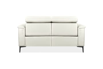 Sofa 2-seter Lund Krem, PU, Manuell hvilestol - Krem, PU, Manuell hvilestol - Møbler - Sofaer - Reclinersofaer