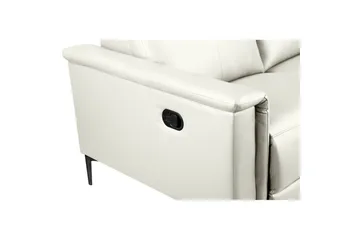 Sofa 2-seter Lund Krem, PU, Manuell hvilestol - Krem, PU, Manuell hvilestol - Møbler - Sofaer - Reclinersofaer