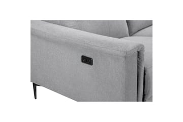Sofa 2-seter Lund Lys grå, Belfast-stoff, Elektrisk recliner - Lys grå, Belfast-stoff, Elektrisk recliner - Møbler - Sofaer - Reclinersofaer