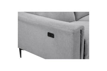 Sofa 2-seter Lund Lys grå, Belfast-stoff, Elektrisk recliner - Lys grå, Belfast-stoff, Elektrisk recliner - Møbler - Sofaer - Reclinersofaer