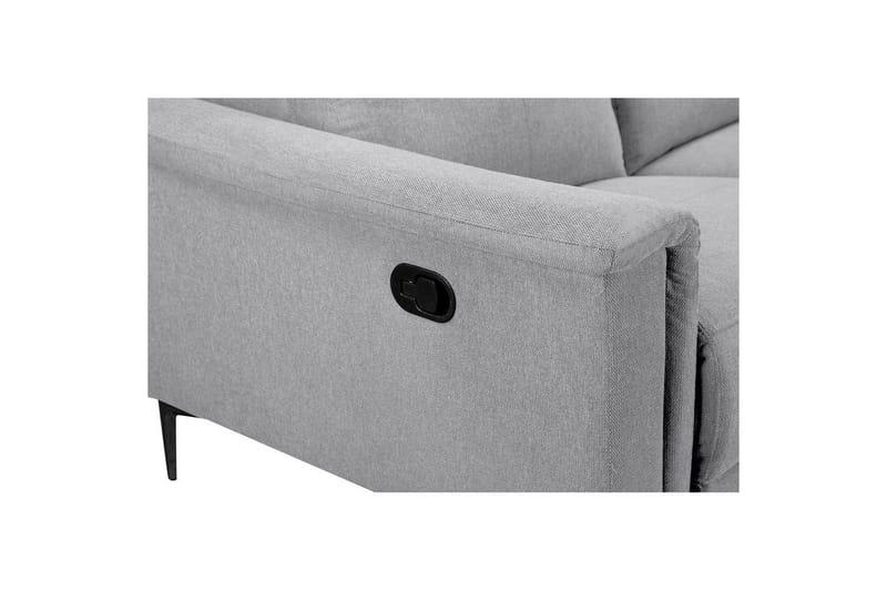 Sofa 2-seter Lund Lys grå, Belfast-stoff, Manuell hvilestol - Lys grå, Belfast-stoff, Manuell hvilestol - Møbler - Sofaer - 2 seter sofa