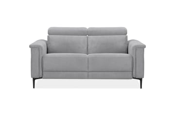 Sofa 2-seter Lund Lys grå, Belfast-stoff, Manuell hvilestol - Lys grå, Belfast-stoff, Manuell hvilestol - Møbler - Sofaer - 2 seter sofa