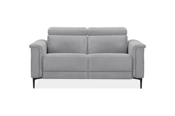 Sofa 2-seter Lund Lys grå, Belfast-stoff, Manuell hvilestol - Lys grå, Belfast-stoff, Manuell hvilestol - Møbler - Sofaer - 2 seter sofa