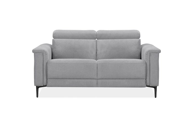 Sofa 2-seter Lund Lys grå, Belfast-stoff, Manuell hvilestol - Lys grå, Belfast-stoff, Manuell hvilestol - Møbler - Sofaer - 2 seter sofa