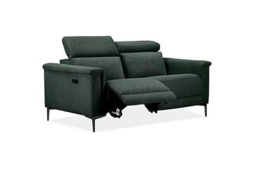 Sofa 2-seter Lund Mørk grønn, Belfast-stoff, Elektrisk recliner - Mørk grønn, Belfast-stoff, Elektrisk recliner - Møbler - Sofaer - Reclinersofaer