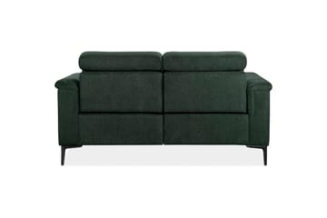 Sofa 2-seter Lund Mørk grønn, Belfast-stoff, Manuell hvilestol - Mørk grønn, Belfast-stoff, Manuell hvilestol - Møbler - Sofaer - Reclinersofaer