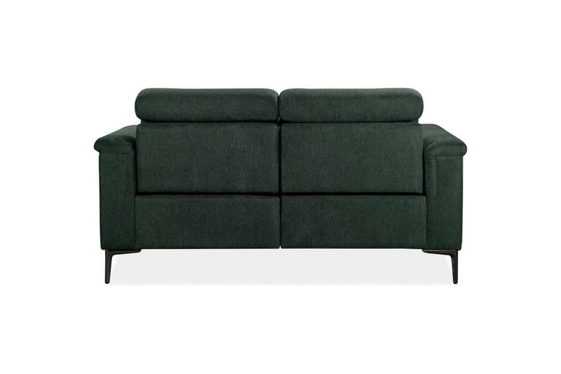 Sofa 2-seter Lund Mørk grønn, Belfast-stoff, Manuell hvilestol - Mørk grønn, Belfast-stoff, Manuell hvilestol - Møbler - Sofaer - Reclinersofaer