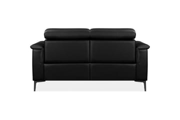 Sofa 2-seter Lund Svart, Lær/PU, Manuell hvilestol - Svart, Lær/PU, Manuell hvilestol - Møbler - Sofaer - Reclinersofaer