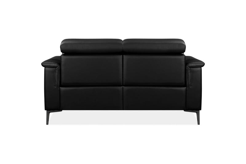 Sofa 2-seter Lund Svart, Lær/PU, Manuell hvilestol - Svart, Lær/PU, Manuell hvilestol - Møbler - Sofaer - Reclinersofaer