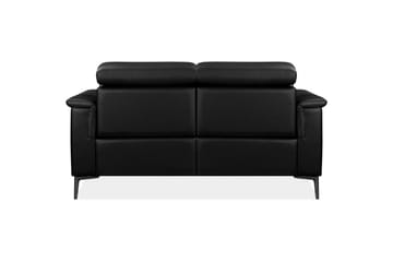 Sofa 2-seter Lund Svart, Lær/PU, Manuell hvilestol - Svart, Lær/PU, Manuell hvilestol - Møbler - Sofaer - Reclinersofaer