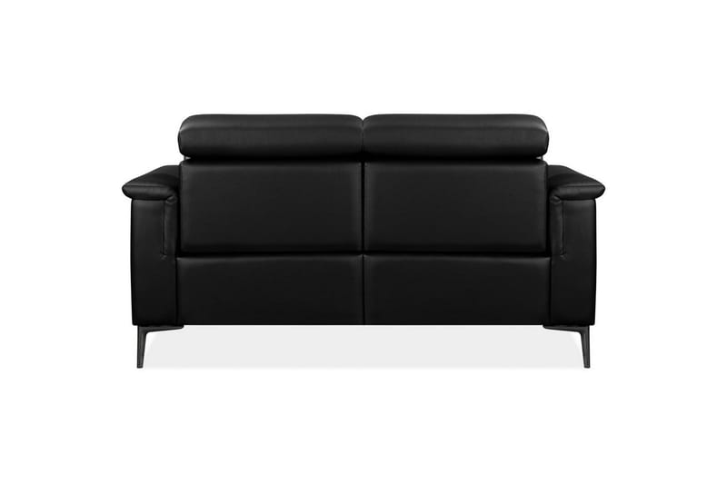 Sofa 2-seter Lund Svart, Lær/PU, Manuell hvilestol - Svart, Lær/PU, Manuell hvilestol - Møbler - Sofaer - Reclinersofaer