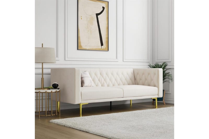 Sofa 2-seter Marseille Elfenben - Elfenben - Møbler - Sofaer - Fløyelssofaer