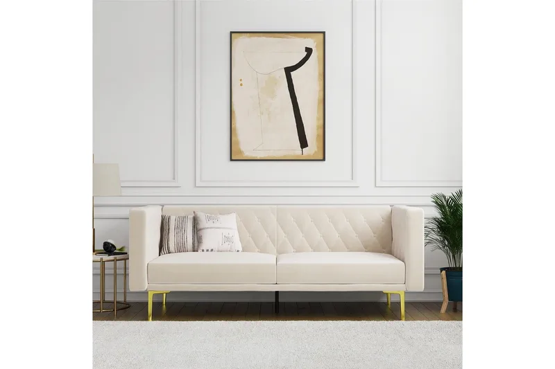 Sofa 2-seter Marseille Elfenben - Elfenben - Møbler - Sofaer - Fløyelssofaer