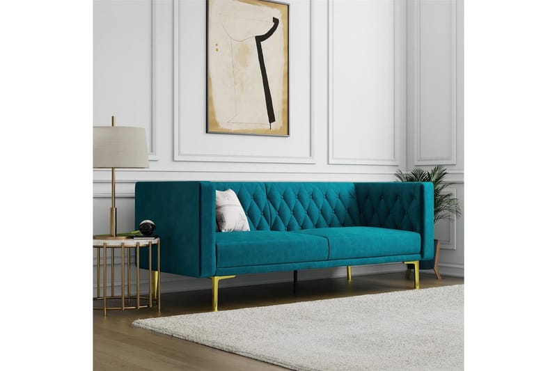 Sofa 2-seter Marseille Smaragdgrønn - Smaragdgrønn - Møbler - Sofaer - Fløyelssofaer