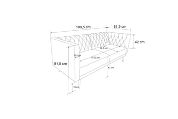 Sofa 2-seter Marseille Smaragdgrønn - Smaragdgrønn - Møbler - Sofaer - Fløyelssofaer