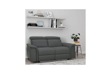Sofa 2-seter Pareli Grå, Lær/PU, Elektrisk recliner - Grå, Lær/PU, Elektrisk recliner - Møbler - Sofaer - Reclinersofaer