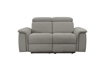 Sofa 2-seter Pareli Grå, Sunday Stoff, Manuell hvilestol - Grå, Sunday Stoff, Manuell hvilestol - Møbler - Sofaer - Reclinersofaer