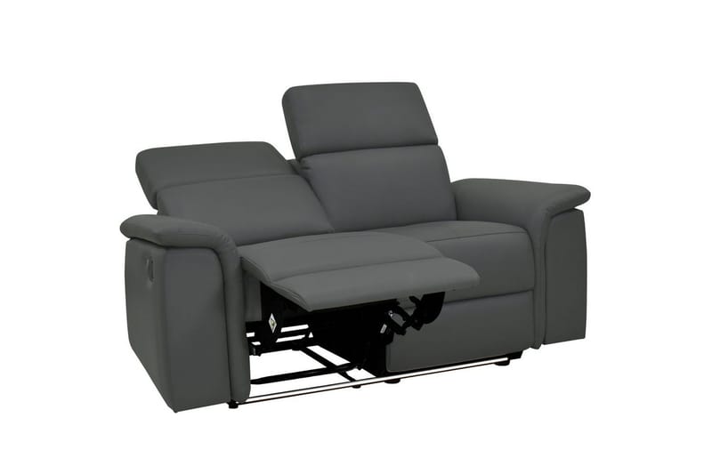 Sofa 2-seter Pareli Grå, Lær/PU, Elektrisk recliner - Grå, Lær/PU, Elektrisk recliner - Møbler - Sofaer - Reclinersofaer