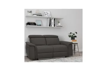 Sofa 2-seter Pareli Brun, PU, Manuell hvilestol - Brun, PU, Manuell hvilestol - Møbler - Sofaer - Reclinersofaer