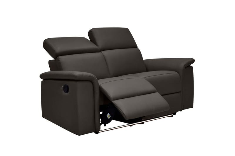 Sofa 2-seter Pareli Brun, Lær/PU, Manuell hvilestol - Brun, Lær/PU, Manuell hvilestol - Møbler - Sofaer - Reclinersofaer