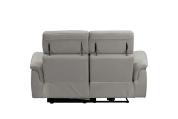 Sofa 2-seter Pareli Grå, Sunday Stoff, Manuell hvilestol - Grå, Sunday Stoff, Manuell hvilestol - Møbler - Sofaer - Reclinersofaer