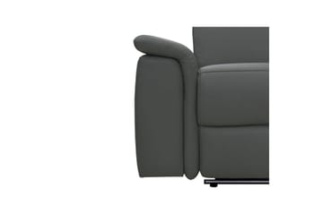 Sofa 2-seter Pareli Grå, Lær/PU, Elektrisk recliner - Grå, Lær/PU, Elektrisk recliner - Møbler - Sofaer - Reclinersofaer