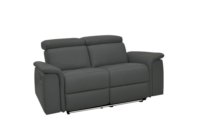 Sofa 2-seter Pareli Grå, Lær/PU, Manuell hvilestol - Grå, Lær/PU, Manuell hvilestol - Møbler - Sofaer - Reclinersofaer