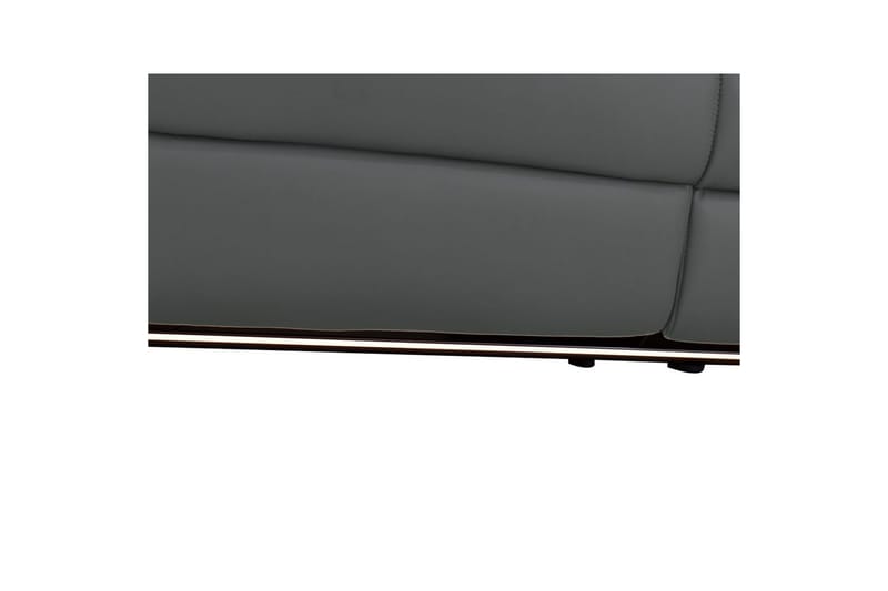 Sofa 2-seter Pareli Grå, Lær/PU, Manuell hvilestol - Grå, Lær/PU, Manuell hvilestol - Møbler - Sofaer - Reclinersofaer
