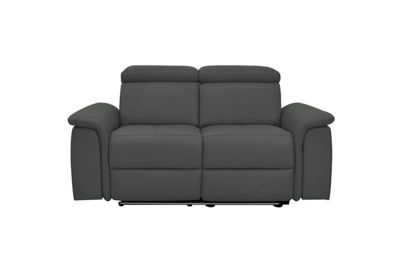 Sofa 2-seter Pareli Grå, Lær/PU, Manuell hvilestol - Grå, Lær/PU, Manuell hvilestol - Møbler - Sofaer - Reclinersofaer