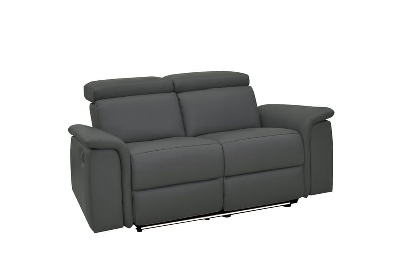 Sofa 2-seter Pareli Grå, Lær/PU, Elektrisk recliner - Grå, Lær/PU, Elektrisk recliner - Møbler - Sofaer - Reclinersofaer