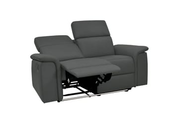 Sofa 2-seter Pareli Grå, Lær/PU, Manuell hvilestol - Grå, Lær/PU, Manuell hvilestol - Møbler - Sofaer - Reclinersofaer