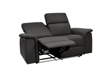 Sofa 2-seter Pareli Brun, PU, Manuell hvilestol - Brun, PU, Manuell hvilestol - Møbler - Sofaer - Reclinersofaer