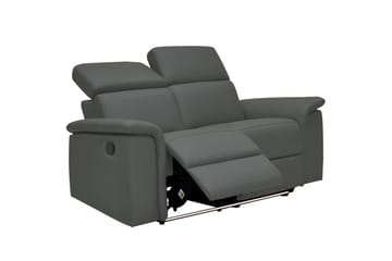 Sofa 2-seter Pareli Grå, Lær/PU, Manuell hvilestol - Grå, Lær/PU, Manuell hvilestol - Møbler - Sofaer - Reclinersofaer