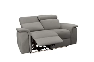 Sofa 2-seter Pareli Grå, Sunday Stoff, Manuell hvilestol - Grå, Sunday Stoff, Manuell hvilestol - Møbler - Sofaer - Reclinersofaer