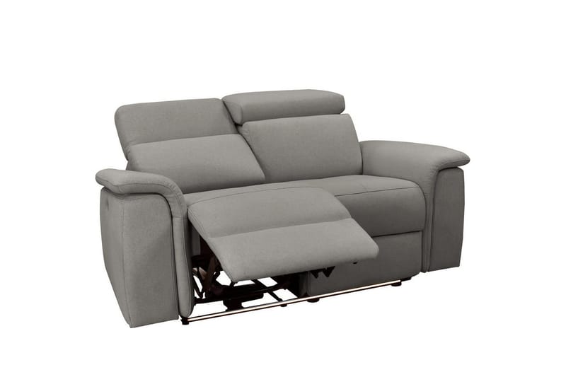 Sofa 2-seter Pareli Grå, Sunday Stoff, Manuell hvilestol - Grå, Sunday Stoff, Manuell hvilestol - Møbler - Sofaer - Reclinersofaer
