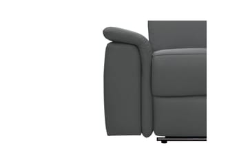 Sofa 2-seter Pareli Grå, Lær/PU, Manuell hvilestol - Grå, Lær/PU, Manuell hvilestol - Møbler - Sofaer - Reclinersofaer