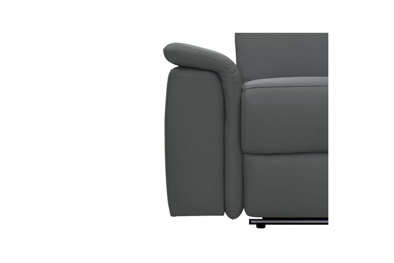 Sofa 2-seter Pareli Grå, Lær/PU, Manuell hvilestol - Grå, Lær/PU, Manuell hvilestol - Møbler - Sofaer - Reclinersofaer
