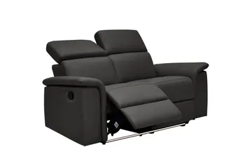 Sofa 2-seter Pareli Brun, PU, Manuell hvilestol - Brun, PU, Manuell hvilestol - Møbler - Sofaer - Reclinersofaer