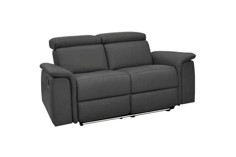 Sofa 2-seter Pareli Svart, PU, Elektrisk recliner, Svart, PU, Elektrisk recliner